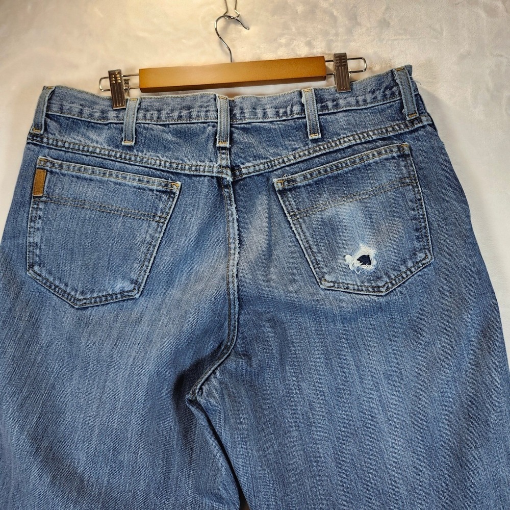 Cinch Green Label Men Jeans 36x32 Blue Denim Classic Fit Straight Leg Distressed - Picture 8 of 13